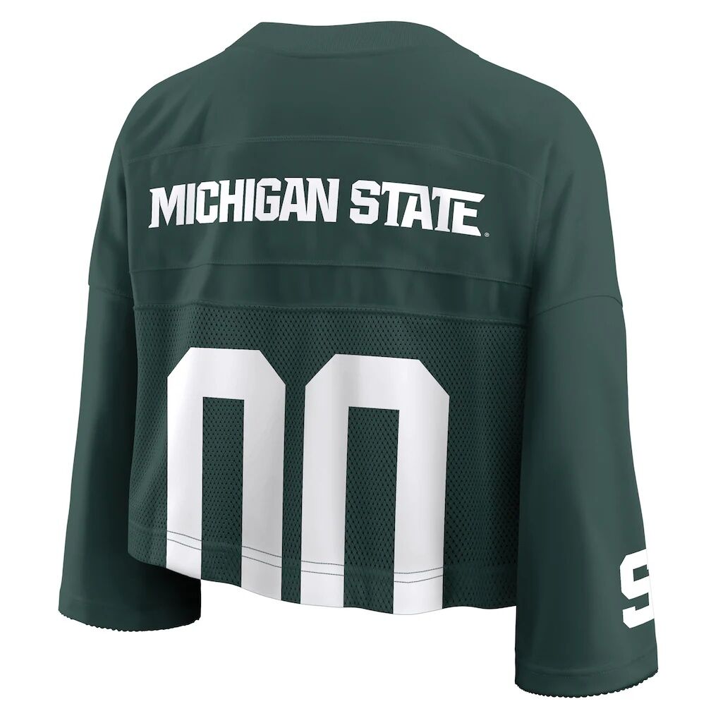 Michigan State Spartans Nike Women's Cropped Mesh Dri-FIT Fashion Jersey
