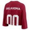 Oklahoma Sooners Jordan Brand Women's Cropped Mesh Dri-FIT Fashion Jersey - Crimson - Alt2
