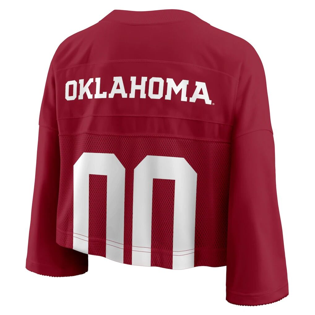 Oklahoma Sooners Jordan Brand Women's Cropped Mesh Dri-FIT Fashion Jersey