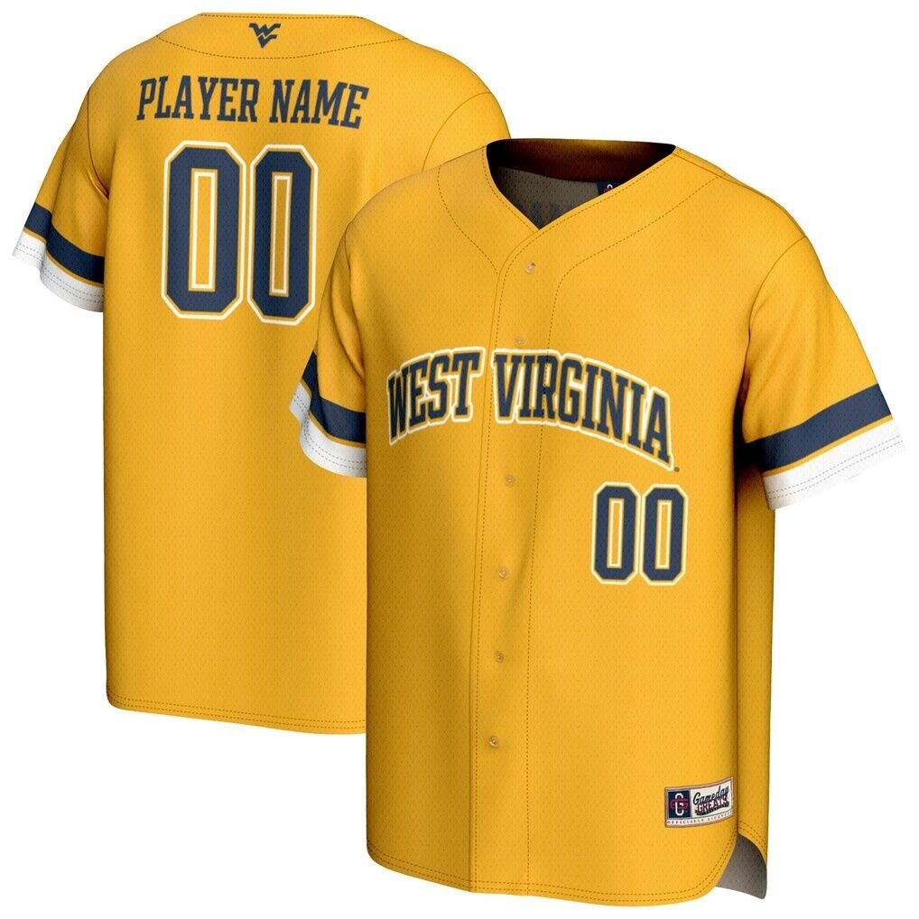 West Virginia Mountaineers GameDay Greats Unisex NIL Pick-A-Player Lightweight Collegiate Baseball Fashion Jersey