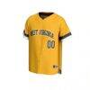 West Virginia Mountaineers GameDay Greats Unisex NIL Pick-A-Player Lightweight Collegiate Baseball Fashion Jersey - Gold - Side View