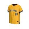 West Virginia Mountaineers GameDay Greats Youth NIL Pick-A-Player Lightweight Collegiate Baseball Fashion Jersey - Gold - Side View
