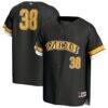 #38 VCU Rams GameDay Greats Unisex Lightweight Collegiate Baseball Fashion Jersey - Black - Front View