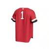 #1 Utah Utes GameDay Greats Unisex Lightweight Collegiate Baseball Fashion Jersey - Red - Detail View