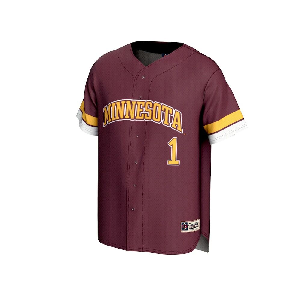 #1 Minnesota Golden Gophers GameDay Greats Unisex Lightweight Collegiate Baseball Fashion Jersey - Maroon