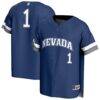 #1 Nevada Wolf Pack GameDay Greats Youth Lightweight Collegiate Baseball Fashion Jersey - Navy - Front View