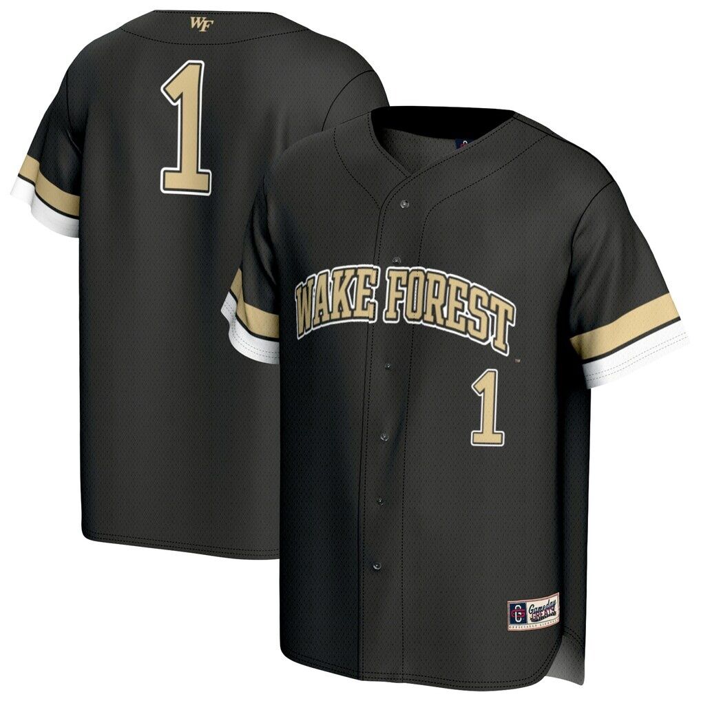 #1 Wake Forest Demon Deacons GameDay Greats Youth Lightweight Collegiate Baseball Fashion Jersey