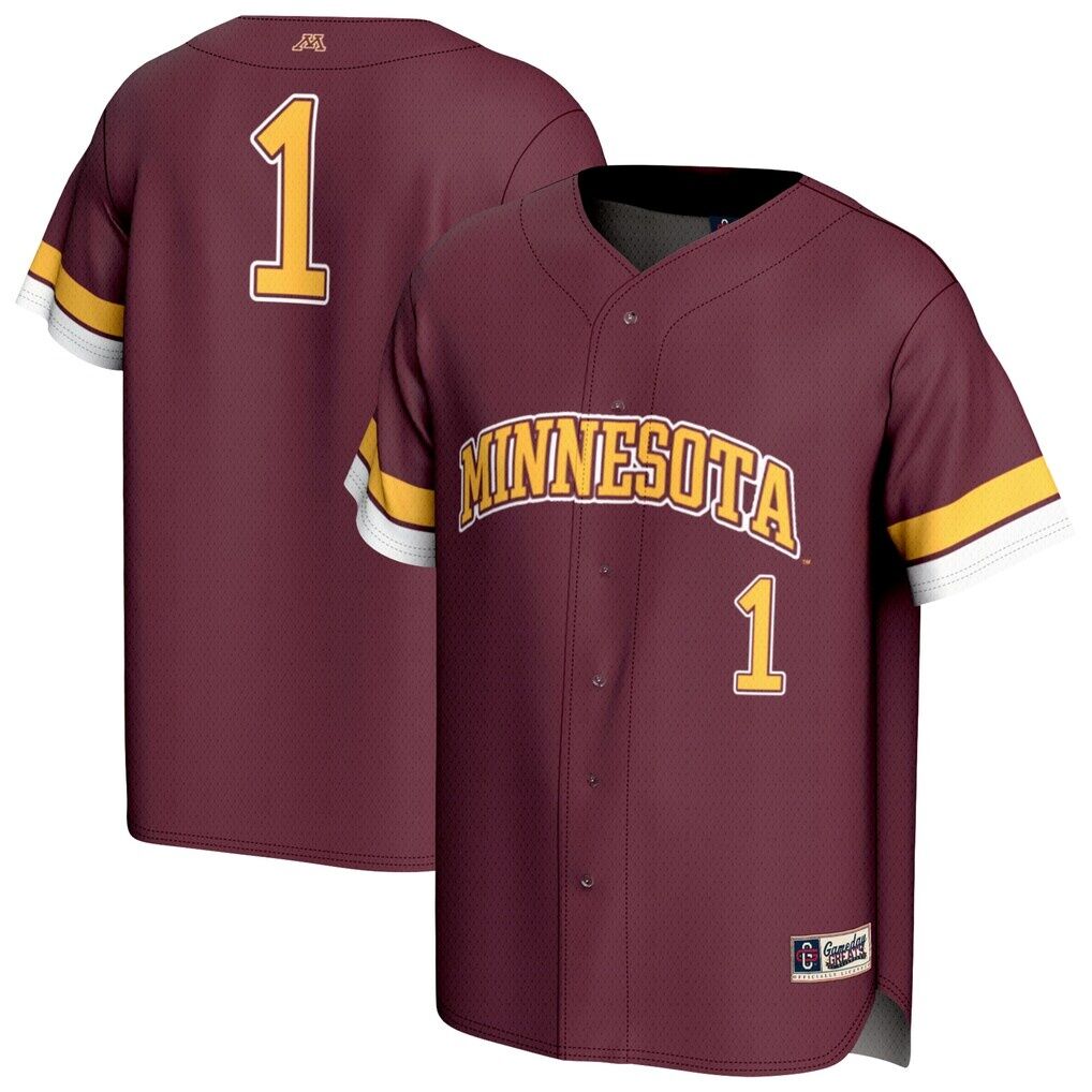 #1 Minnesota Golden Gophers GameDay Greats Youth Lightweight Collegiate Baseball Fashion Jersey - Maroon