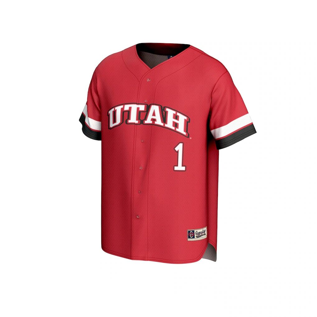 #1 Utah Utes GameDay Greats Youth Lightweight Collegiate Baseball Fashion Jersey