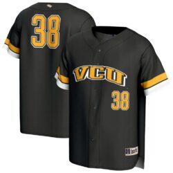 #38 VCU Rams GameDay Greats Youth Lightweight Collegiate Baseball Fashion Jersey - Black - Front View