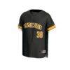 #38 VCU Rams GameDay Greats Youth Lightweight Collegiate Baseball Fashion Jersey - Black - Side View