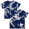 Rice Owls Vive La Fete Newborn & Infant Paint Brush T-Shirt - Navy - Front View