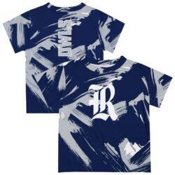 Rice Owls Vive La Fete Newborn & Infant Paint Brush T-Shirt - Navy - Front View