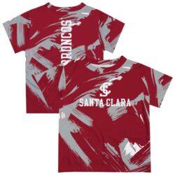 Santa Clara Broncos Vive La Fete Newborn & Infant Paint Brush T-Shirt - - Front View
