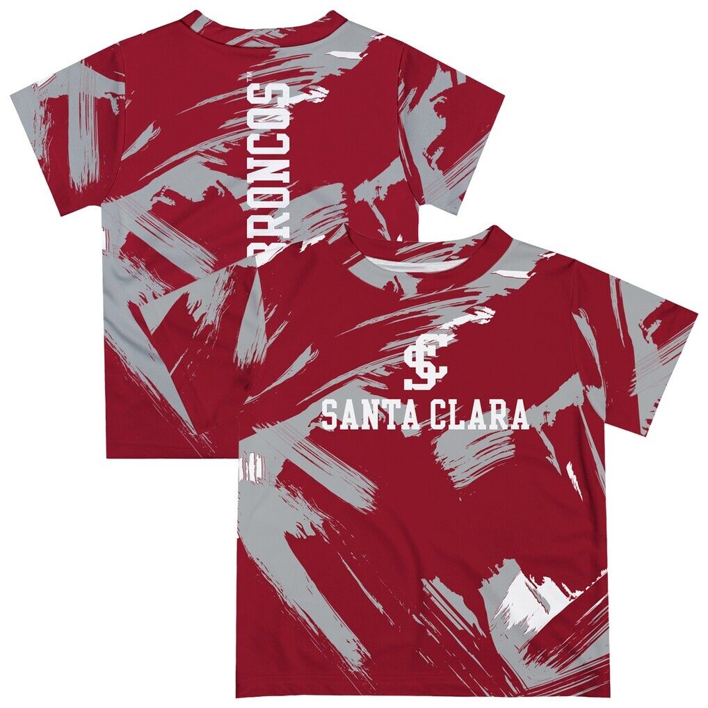 Santa Clara Broncos Vive La Fete Newborn & Infant Paint Brush T-Shirt - Maroon