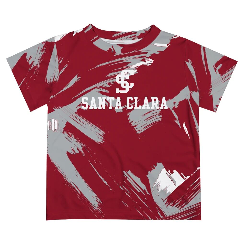 Santa Clara Broncos Vive La Fete Newborn & Infant Paint Brush T-Shirt - Maroon
