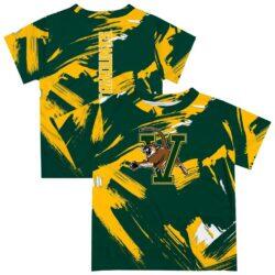 Vermont Catamounts Vive La Fete Newborn & Infant Paint Brush T-Shirt - Green - Front View
