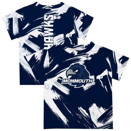 Monmouth Hawks Vive La Fete Toddler Paint Brush T-Shirt - Navy - Front View