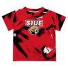 Southern Illinois Edwardsville Cougars Vive La Fete Toddler Paint Brush T-Shirt - Red - Side View