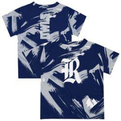 Rice Owls Vive La Fete Toddler Paint Brush T-Shirt - Navy - Front View