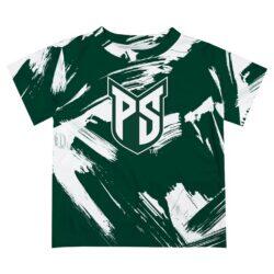 Portland State Vikings Vive La Fete Youth Paint Brush T-Shirt - Green - Side View