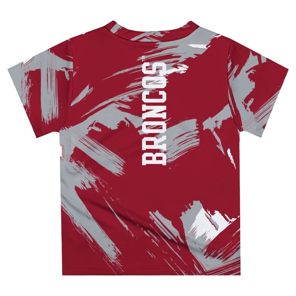 Santa Clara Broncos Vive La Fete Youth Paint Brush T-Shirt - Maroon