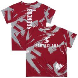 Santa Clara Broncos Vive La Fete Youth Paint Brush T-Shirt - - Front View