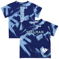 Spelman College Jaguars Vive La Fete Youth Paint Brush T-Shirt - Blue - Front View