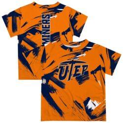 UTEP Miners Vive La Fete Youth Paint Brush T-Shirt - Orange - Front View