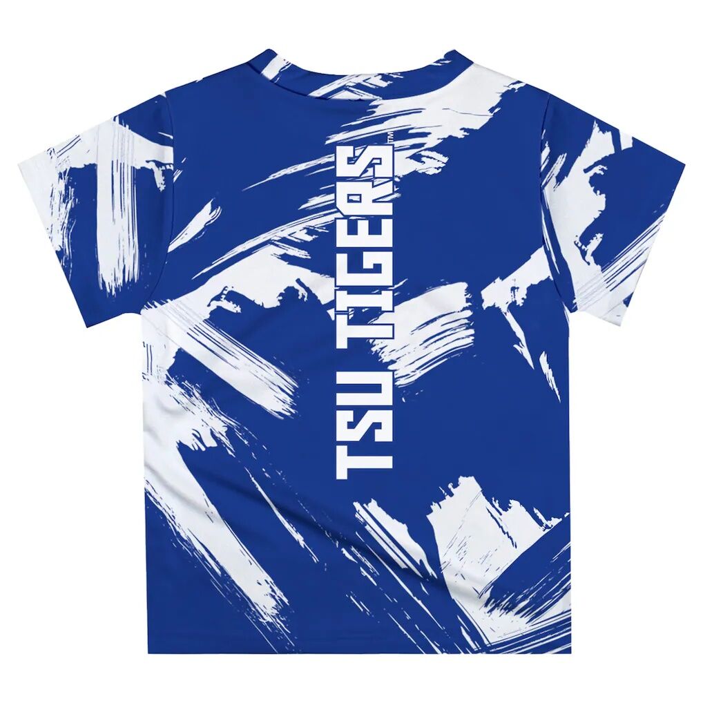 Tennessee State Tigers Vive La Fete Youth Paint Brush T-Shirt - Royal