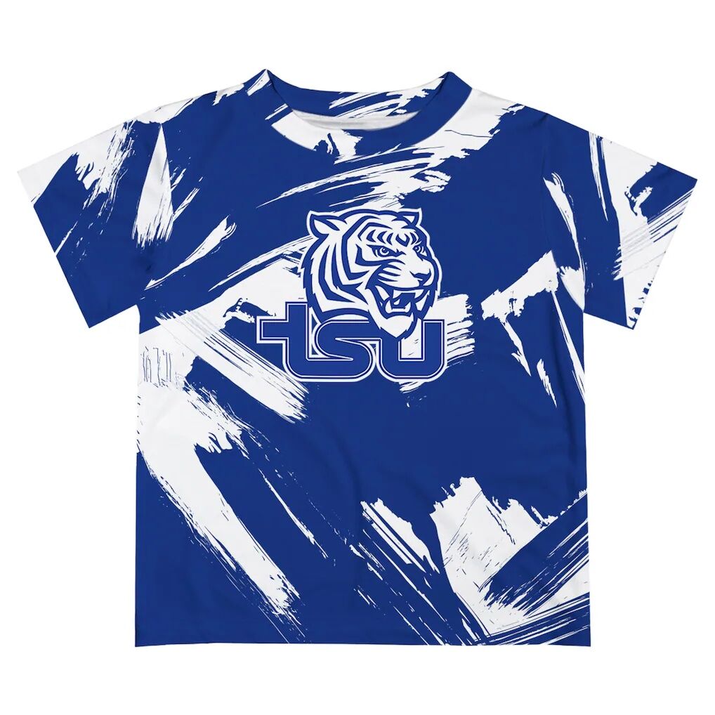 Tennessee State Tigers Vive La Fete Youth Paint Brush T-Shirt - Royal
