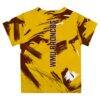 Western Michigan Broncos Vive La Fete Youth Paint Brush T-Shirt - Gold - Detail View