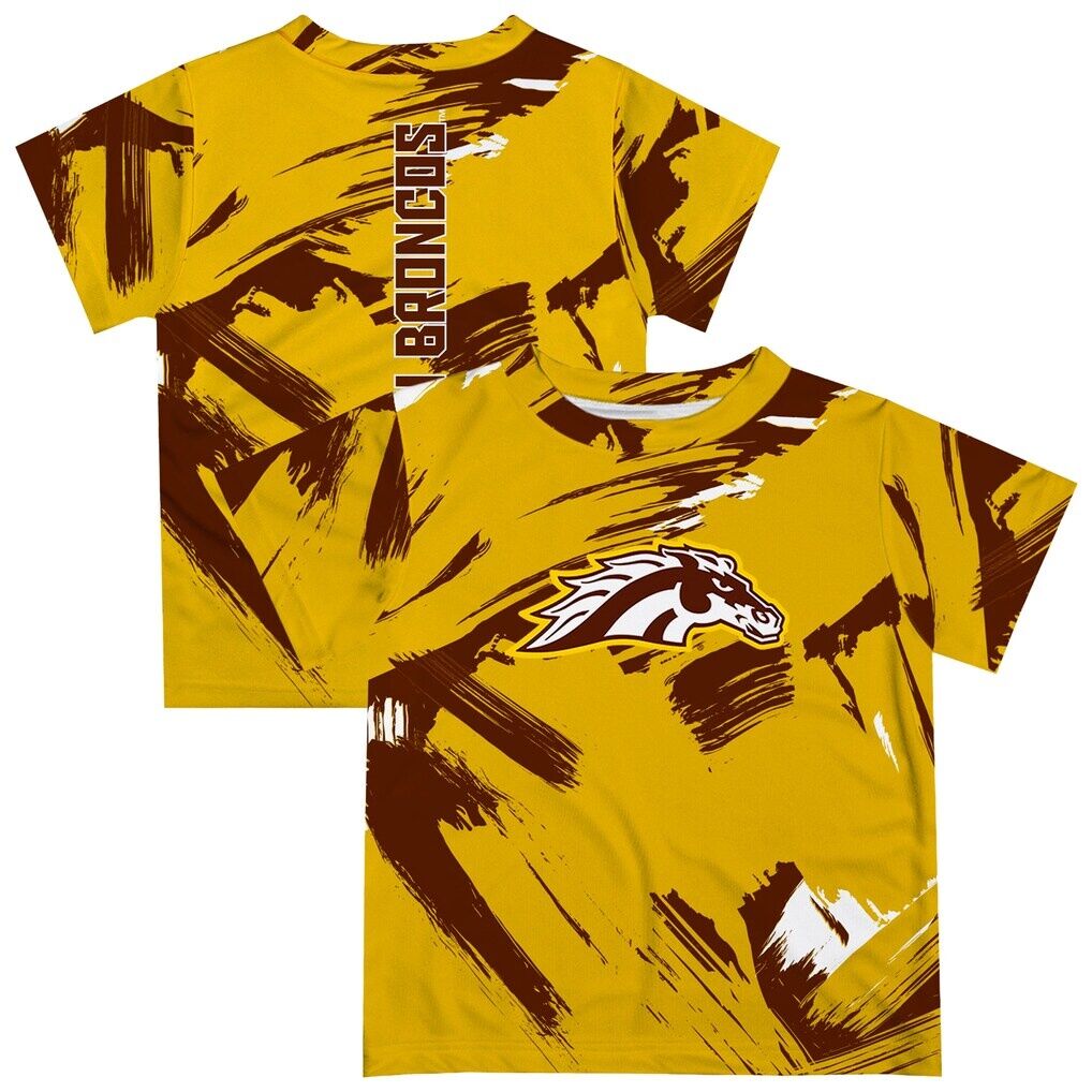 Western Michigan Broncos Vive La Fete Youth Paint Brush T-Shirt