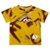 Western Michigan Broncos Vive La Fete Youth Paint Brush T-Shirt - Gold - Side View