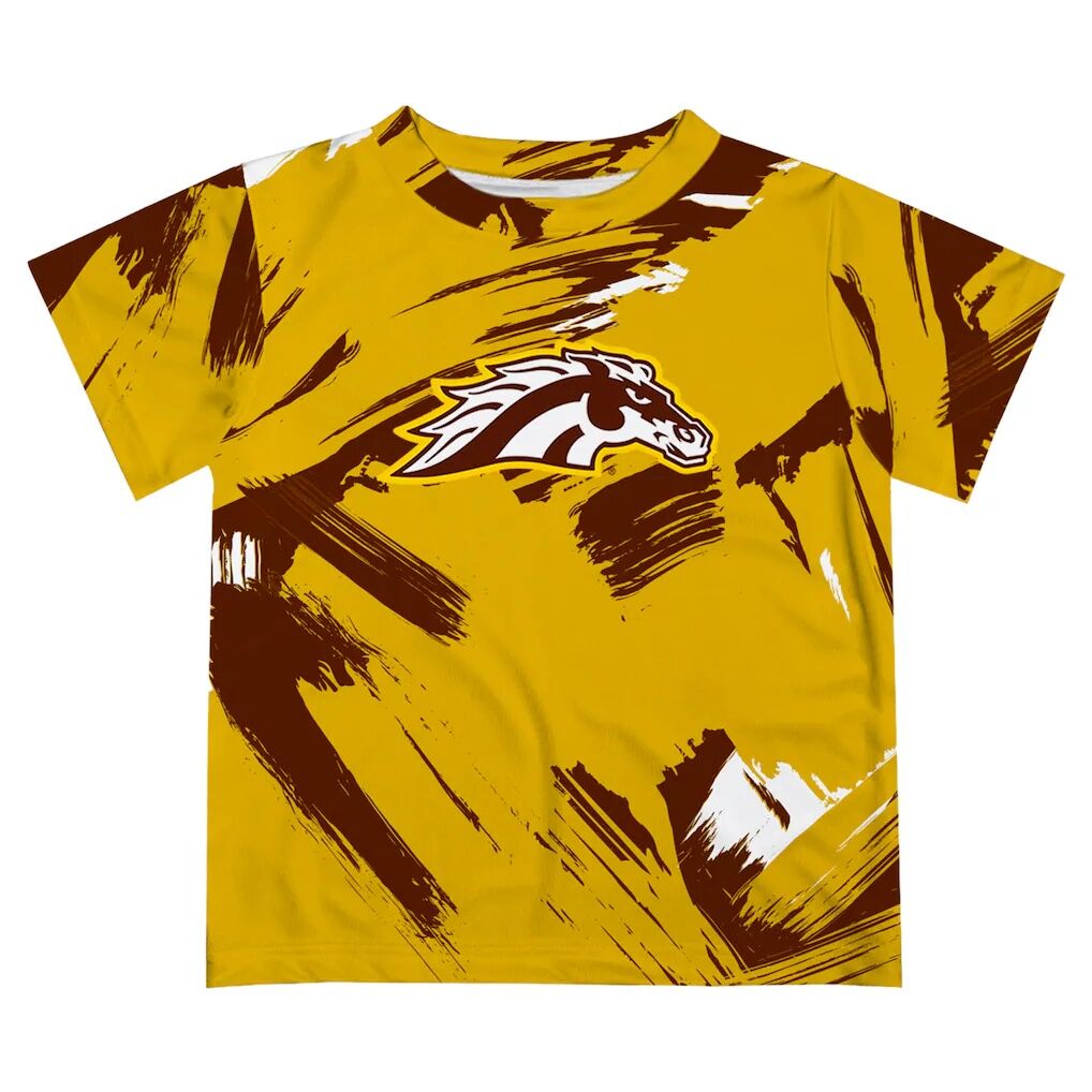 Western Michigan Broncos Vive La Fete Youth Paint Brush T-Shirt
