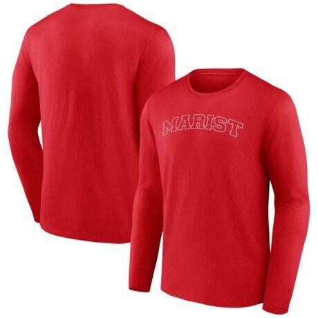 Marist Red Foxes School Name Long Sleeve T-Shirt - Red - Front View