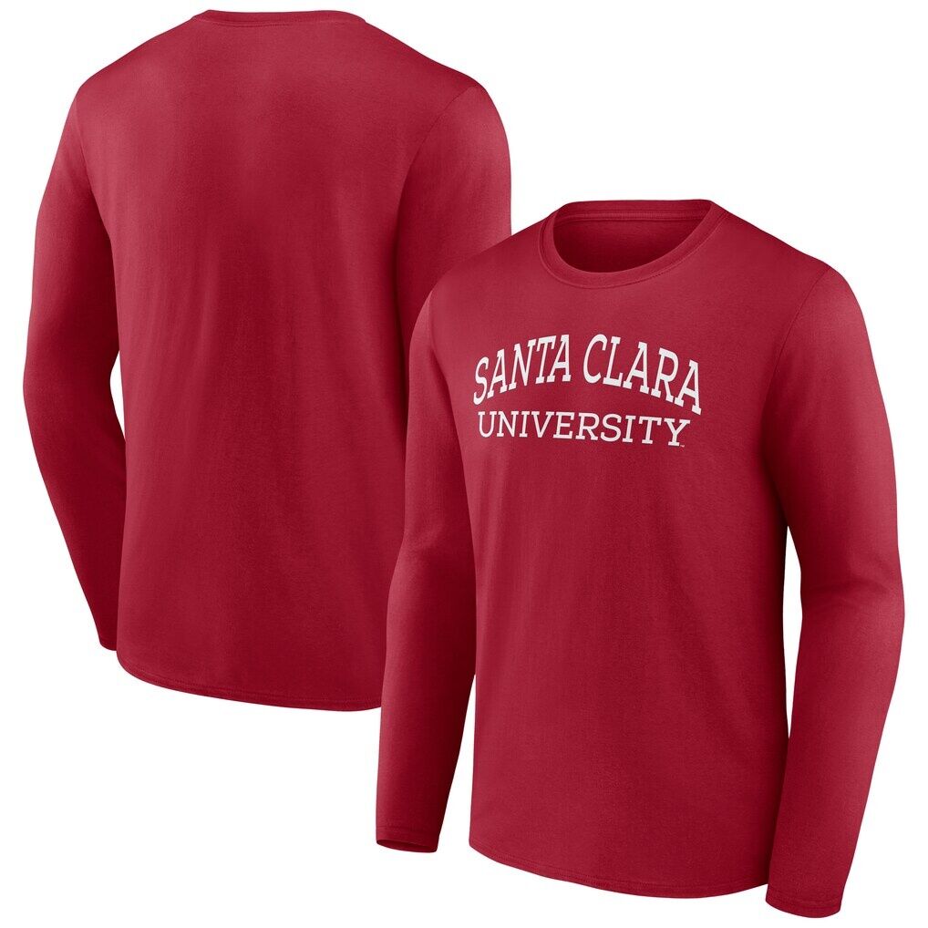 Santa Clara Broncos School Name Long Sleeve T-Shirt - Maroon