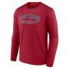 Stony Brook Seawolves School Name Long Sleeve T-Shirt - Red - Side View