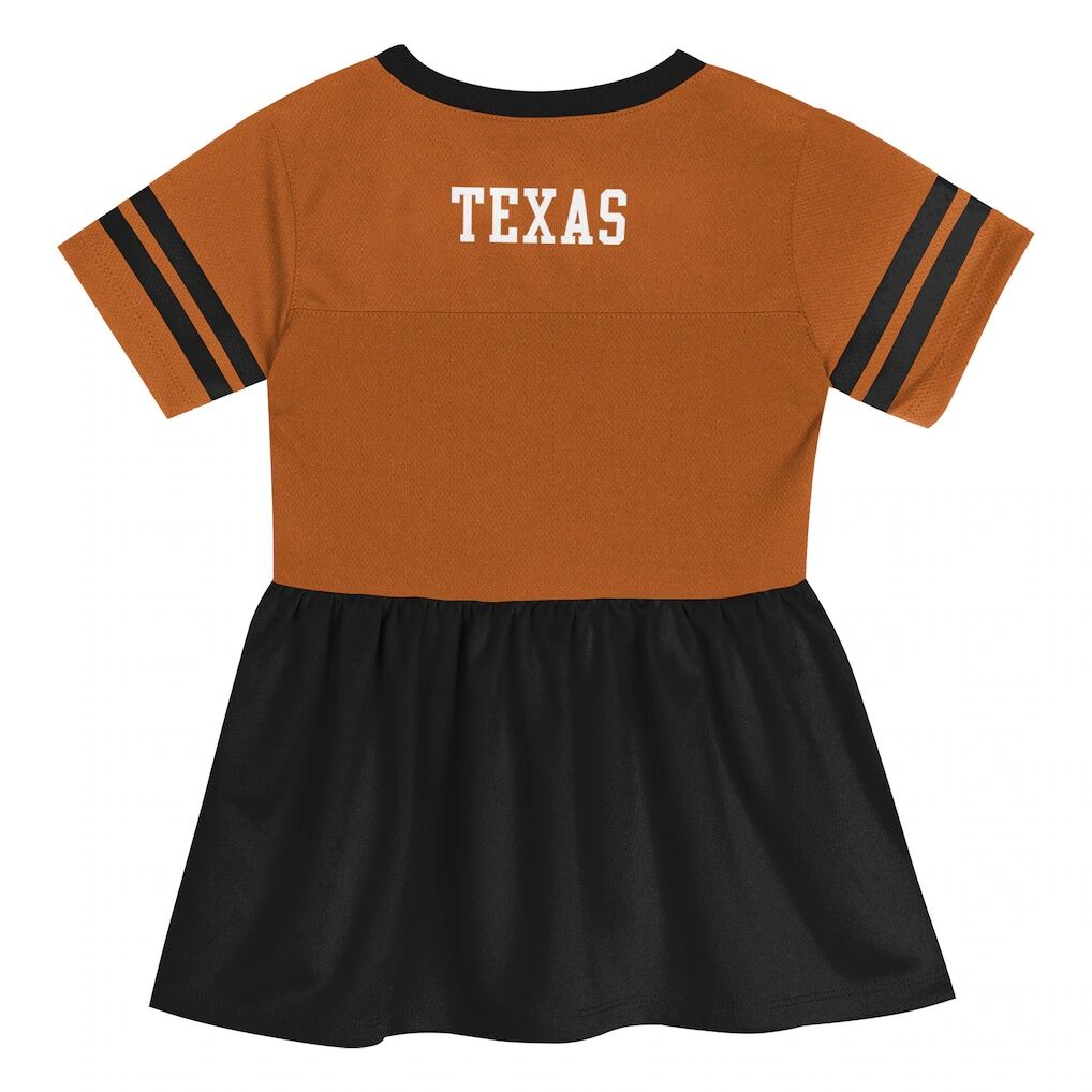 Texas Longhorns Outerstuff Girls Preschool Stadium Lights Fashion Jersey Dress - Texas Orange/Black