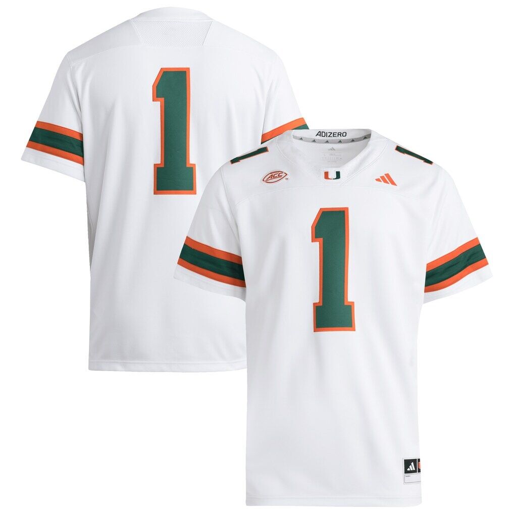 #1 Miami Hurricanes adidas Premier Jersey