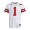 #1 Nebraska Huskers adidas Premier Jersey - White - Side View