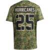 #25 Miami Hurricanes adidas Honor & Support Premier Strategy Jersey - Camo - Detail View