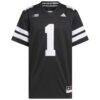 #1 Nebraska Huskers adidas Alternate Premier Jersey - Black - Front View