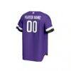 Northwestern Wildcats GameDay Greats Unisex Personalized Collegiate Baseball Fashion Jersey - Purple - Detail View