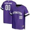 Northwestern Wildcats GameDay Greats Youth Personalized Collegiate Baseball Fashion Jersey - Purple - Front View