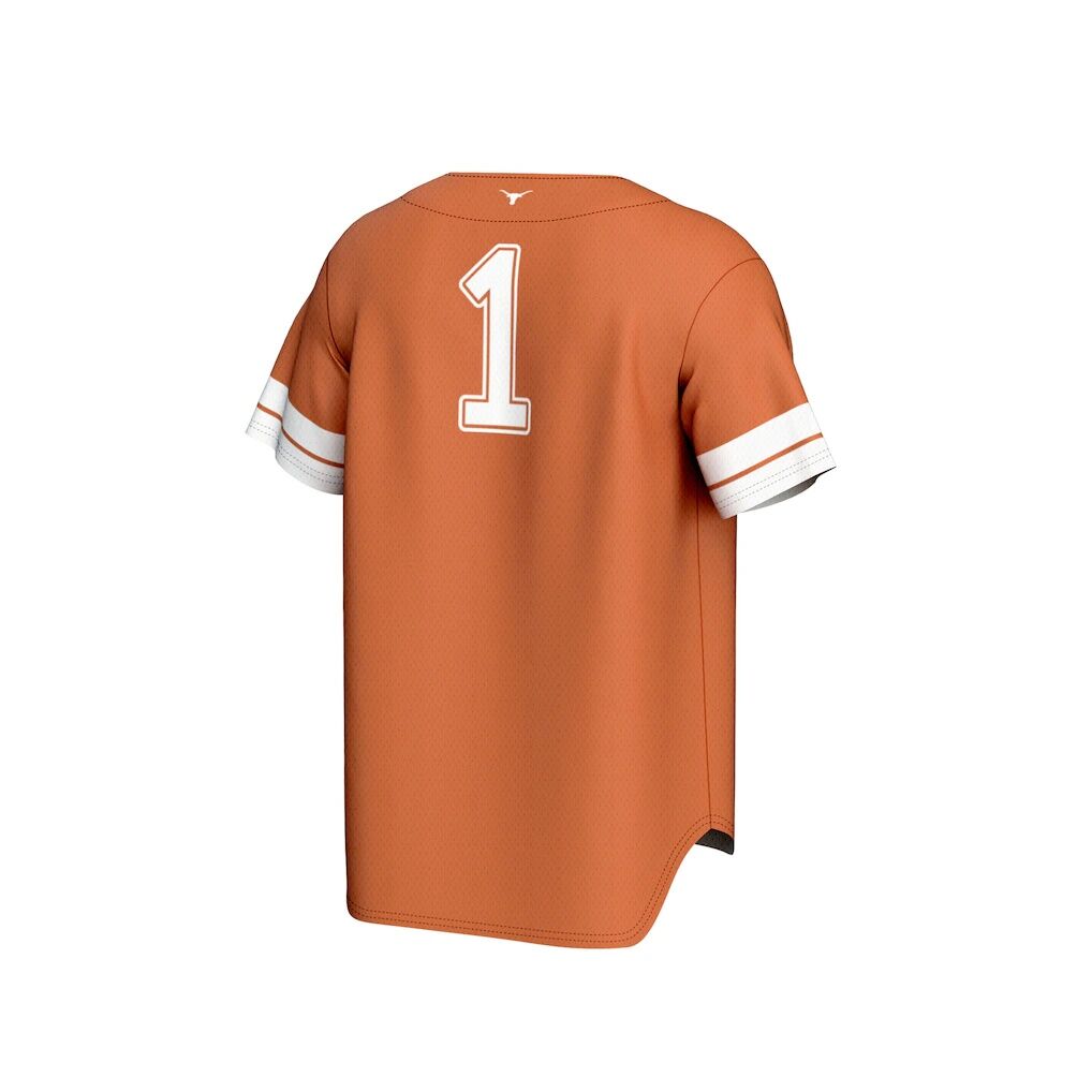 #1 Texas Longhorns GameDay Greats Unisex Collegiate Baseball Fashion Jersey - Texas Orange