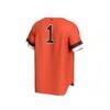 #1 Oregon State Beavers GameDay Greats Unisex Collegiate Baseball Fashion Jersey - Orange - Detail View