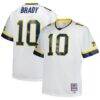 Tom Brady Michigan Wolverines Mitchell & Ness Big & Tall 1999 Legacy Jersey - White - Front View