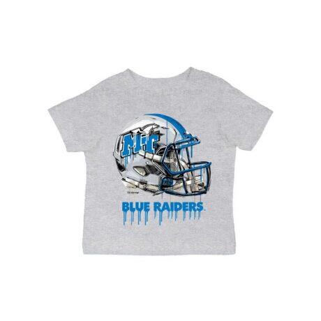 MTSU Blue Raiders Vive La Fete Infant Dripping Football Helmet T-Shirt - Gray - Front View