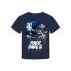 Rice Owls Vive La Fete Toddler Dripping Football Helmet T-Shirt - Navy - Front View